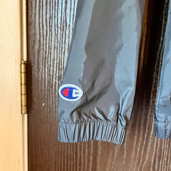 CHAMPION North Texas Windbreaker Jacket Mens Small Gray Zip Up Mesh Lined Logo - Picture 6 of 7